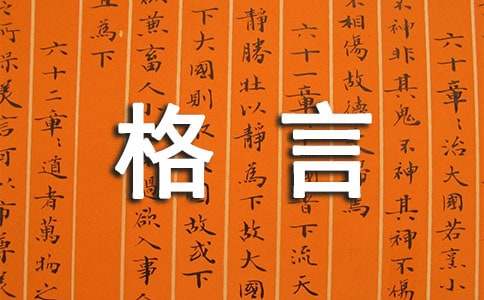 [推荐]精辟的人生格言